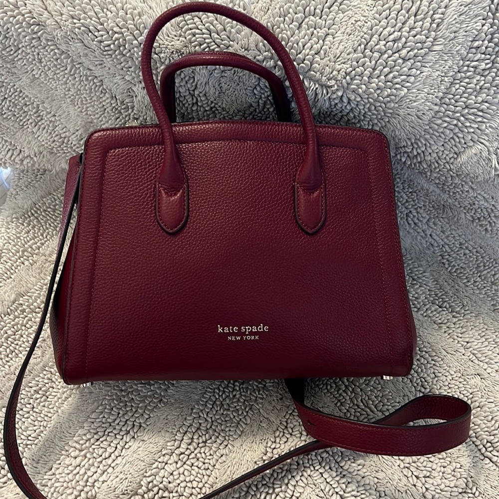 Kate Spade Knott Medium Satchel in Autumnal Red